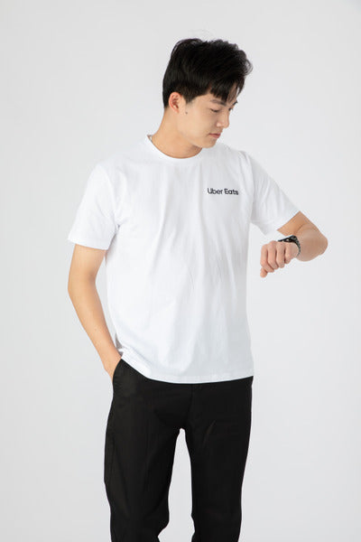 Uber Eats 品牌短袖上衣 (白）