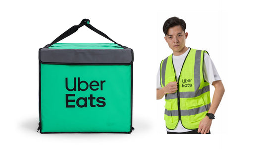 【安全開通組】Uber Eats 反光保溫袋（綠）升級版 + 反光背心