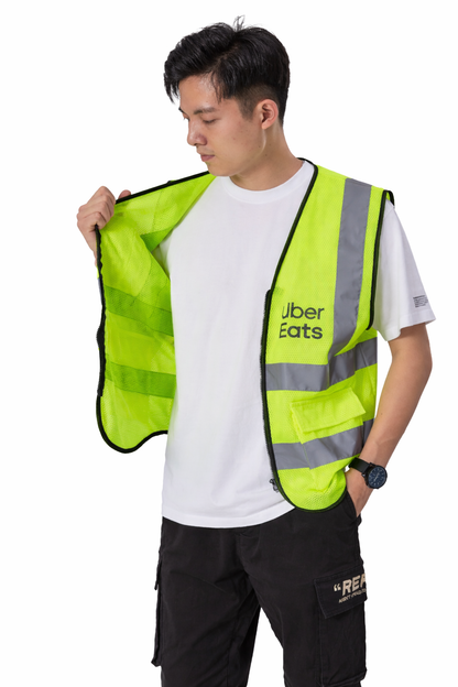 【安全開通組】Uber Eats 反光保溫袋（綠）升級版 + 反光背心